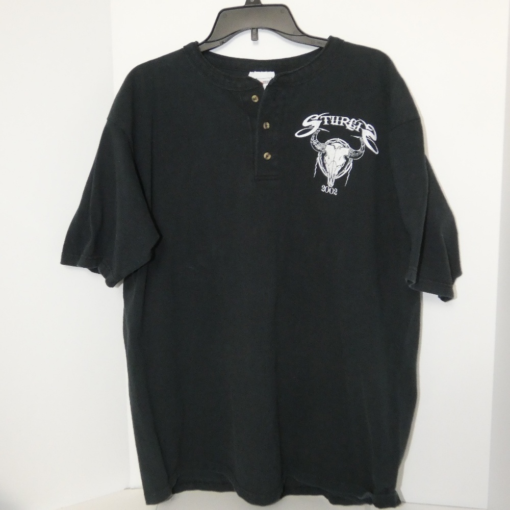 Vintage 2002 Sturgis Black Hills Motorcycle Henley
